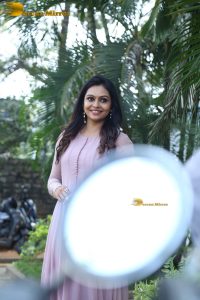 Indian actress tanvi ram in a pink salwar dress