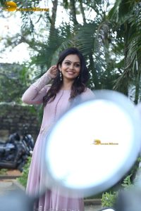 Indian actress tanvi ram in a pink salwar dress