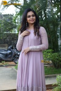 Indian actress tanvi ram in a pink salwar dress