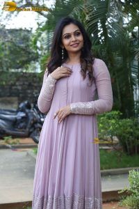 Indian actress tanvi ram in a pink salwar dress