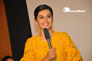 Taapsee Pannu in a yellow dress