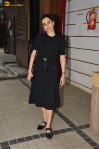 actress Taapsee Pannu in a black dress