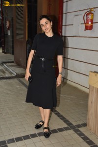 actress Taapsee Pannu in a black dress