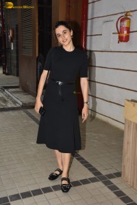 actress Taapsee Pannu in a black dress