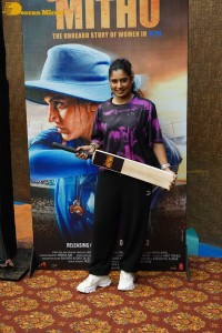 Indian Star Cricketer Mithali Raj and Actress Taapsee Pannu play a friendly cricket match