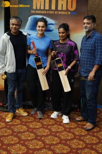 Indian Star Cricketer Mithali Raj and Actress Taapsee Pannu play a friendly cricket match