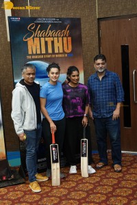 Indian Star Cricketer Mithali Raj and Actress Taapsee Pannu play a friendly cricket match