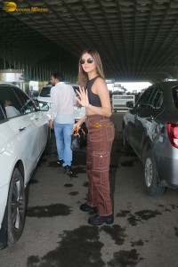 Tara Sutaria Picture in brown tights