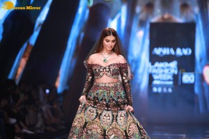 Bollywood Actress Tara Sutaria walks the ramp at Lakme Fashion Week 2022