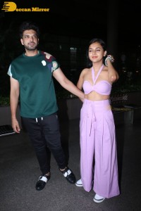 Karan Kundra and Tejasswi Prakash seen at the Mumbai Airport