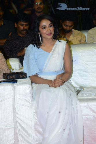 Telugu Actress Tejaswi Madivada at a movie function