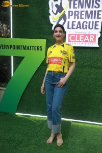 Tennis Premier League Auction 2025 attended by Leander Paes, Rakul Preet Singh, Sania Mirza, and Sonali Bendre