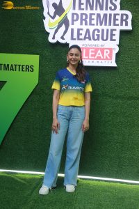 Tennis Premier League Auction 2025 attended by Leander Paes, Rakul Preet Singh, Sania Mirza, and Sonali Bendre
