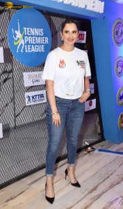 Tennis Premier League Season 6 Auction attended by Sania Mirza, Rakul Preet Singh, Sonali Bendre, and Leander Paes