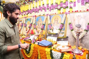 Thandel movie launch attended by Naga Chaitanya, Sai Pallavi, Nagarjuna, Venkatesh, and Allu Aravind