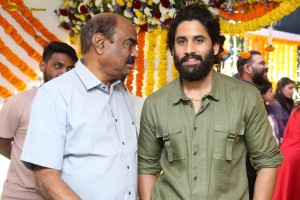 Thandel movie launch attended by Naga Chaitanya, Sai Pallavi, Nagarjuna, Venkatesh, and Allu Aravind