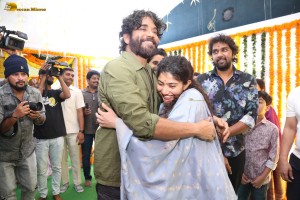 Thandel movie launch attended by Naga Chaitanya, Sai Pallavi, Nagarjuna, Venkatesh, and Allu Aravind