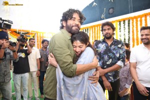 Thandel movie launch attended by Naga Chaitanya, Sai Pallavi, Nagarjuna, Venkatesh, and Allu Aravind
