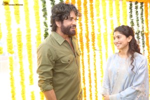 Thandel movie launch attended by Naga Chaitanya, Sai Pallavi, Nagarjuna, Venkatesh, and Allu Aravind