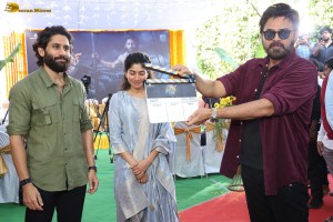 Thandel movie launch attended by Naga Chaitanya, Sai Pallavi, Nagarjuna, Venkatesh, and Allu Aravind