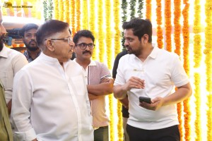 Thandel movie launch attended by Naga Chaitanya, Sai Pallavi, Nagarjuna, Venkatesh, and Allu Aravind