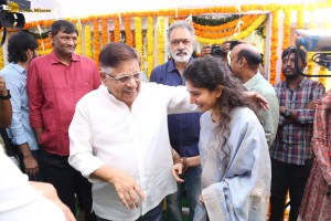 Thandel movie launch attended by Naga Chaitanya, Sai Pallavi, Nagarjuna, Venkatesh, and Allu Aravind