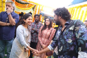 Thandel movie launch attended by Naga Chaitanya, Sai Pallavi, Nagarjuna, Venkatesh, and Allu Aravind
