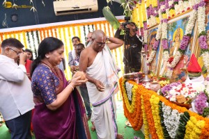 Thandel movie launch attended by Naga Chaitanya, Sai Pallavi, Nagarjuna, Venkatesh, and Allu Aravind