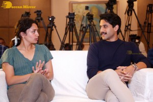 Telugu movie Thank You Press meet attended by Naga Chaitanya and Malvika Nair