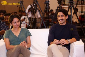 Telugu movie Thank You Press meet attended by Naga Chaitanya and Malvika Nair