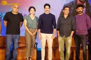 Telugu movie Thank You Press meet attended by Naga Chaitanya and Malvika Nair