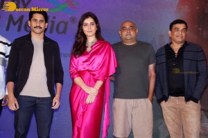 Naga Chaitanya and Raashi Khanna attend the trailer launch of the Telugu Film 'Thank You'