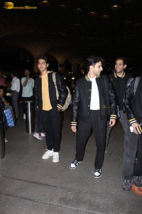 The Archies cast including Suhana Khan, Khushi Kapoor, and Agastya Nanda spotted at Mumbai Airport