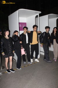The Archies cast including Suhana Khan, Khushi Kapoor, and Agastya Nanda spotted at Mumbai Airport