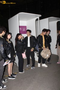 The Archies cast including Suhana Khan, Khushi Kapoor, and Agastya Nanda spotted at Mumbai Airport