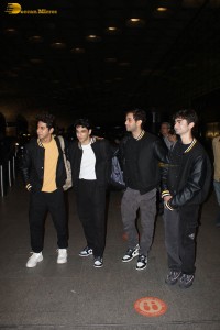 The Archies cast including Suhana Khan, Khushi Kapoor, and Agastya Nanda spotted at Mumbai Airport