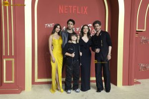 The Ba***ds of Bollywood Premiere attended by Shah Rukh Khan, Gauri Khan, Aryan Khan, Suhana Khan, Mukesh and Nita Ambani, Madhuri Dixit, Anil Kapoor, Ananya Panday, Khushi Kapoor, and Bobby Deol