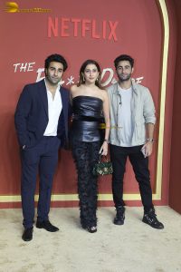 The Ba***ds of Bollywood Premiere attended by Shah Rukh Khan, Gauri Khan, Aryan Khan, Suhana Khan, Mukesh and Nita Ambani, Madhuri Dixit, Anil Kapoor, Ananya Panday, Khushi Kapoor, and Bobby Deol