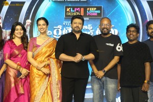 The GOAT Pre-Release Function attended by Prasanth, Sneha, Laila, and Meenakshi Chaudhary