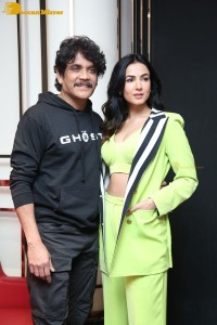 The Ghost trailer launch attended by Nagarjuna Akkineni and Sonal Chauhan