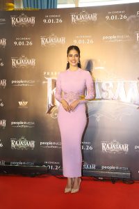 The Raja Saab Song Launch attended by Malavika Mohanan, Riddhi Kumar, and Nidhhi Agerwal