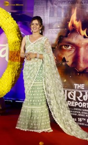 Actors Vikrant Massey, Raashi Khanna, and Riddhi Dogra promote their film The Sabarmati Report