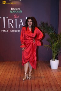 Trailer Launch of the Web Series The Trial Pyaar Kaanoon Dhokha attended by Kajol and Ajay Devgn