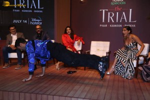 Trailer Launch of the Web Series The Trial Pyaar Kaanoon Dhokha attended by Kajol and Ajay Devgn