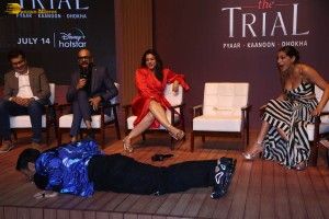 Trailer Launch of the Web Series The Trial Pyaar Kaanoon Dhokha attended by Kajol and Ajay Devgn