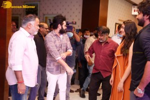 Telugu Film The Warriorr success meet attended by Krithi Shetty, Aadhi Pinisetty and Ram Pothineni