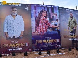 Trailer Launch of Telugu Movie The Warriorr - attended by Ram Pothineni, Aadhi Pinisetty, Krithi Shetty and Boyapati Srinu
