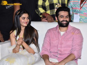 Trailer Launch of Telugu Movie The Warriorr - attended by Ram Pothineni, Aadhi Pinisetty, Krithi Shetty and Boyapati Srinu