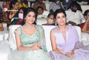 Thellavarithe Guruvaram movie Pre Release Event attended by cast Misha Narang and Chitra Shukla and special guest Junior NTR
