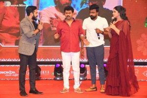Thellavarithe Guruvaram movie Pre Release Event attended by cast Misha Narang and Chitra Shukla and special guest Junior NTR
